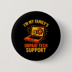 Funny Tech Guy Suprt Computer Geek Nerd Engineer G Button