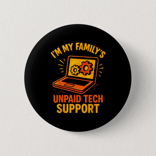 Funny Tech Guy Suprt Computer Geek Nerd Engineer G Button (Front)