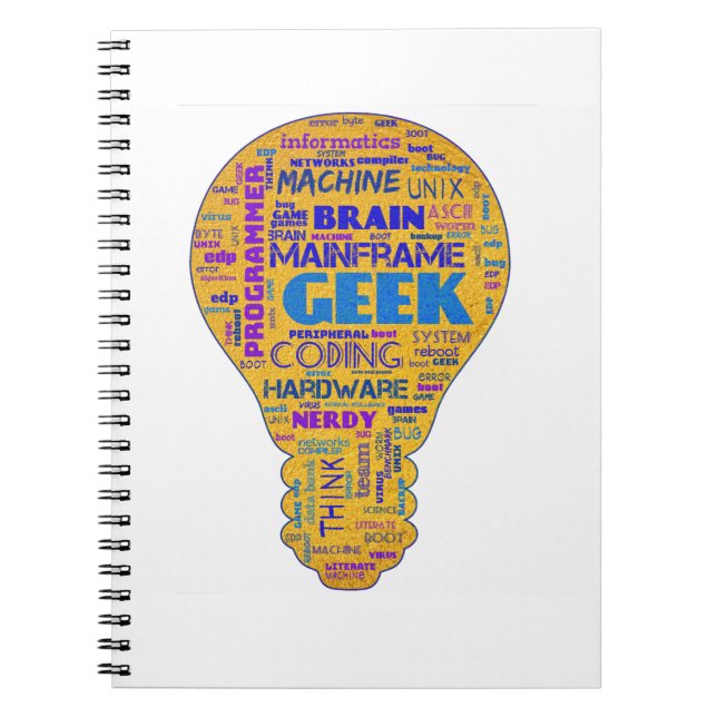 Funny Tech Humor Geek - Coders Gift Notebook (Front)