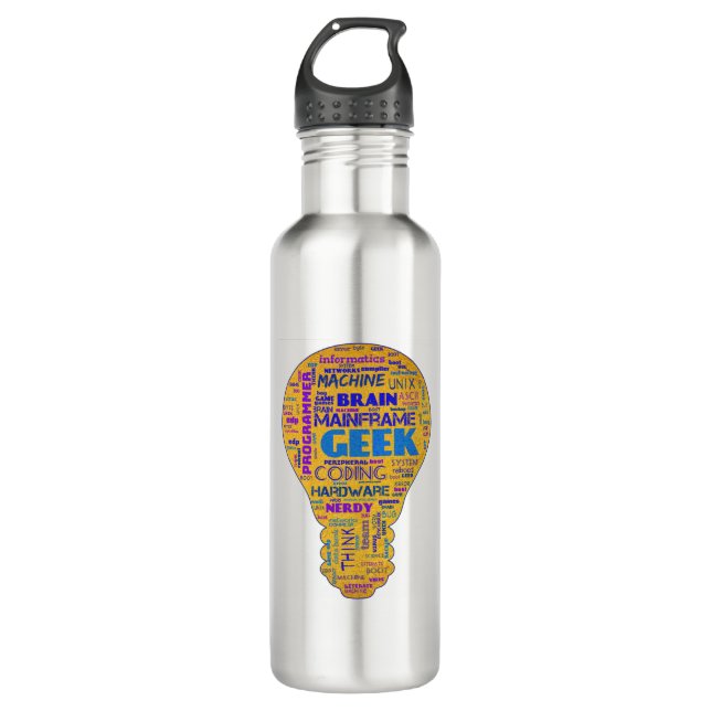 Funny Tech Humor Geek - Coders Gift Stainless Steel Water Bottle (Front)