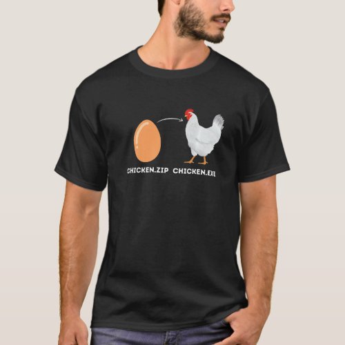Funny Tech Humor Nerd Chicken Joke Geek T_Shirt