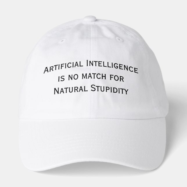 Funny Tech Quote Embroidered Cap for AI Engineers  (Front)