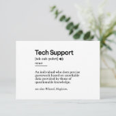 Funny Tech Support Definition | Minimalist Office (Standing Front)