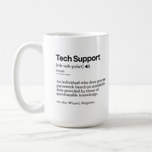 Funny Tech Support Definition Minimalist Office Coffee Mug