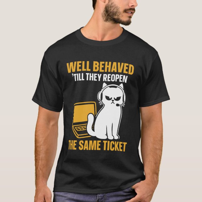 Funny Tech Support IT Call Center Help Desk T-Shirt (Front)