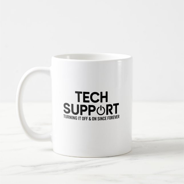 Funny Tech Support Professional Gift Coffee Mug (Left)
