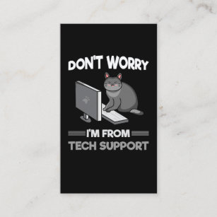 Funny Technical support Cat Lover Computer Science Business Card