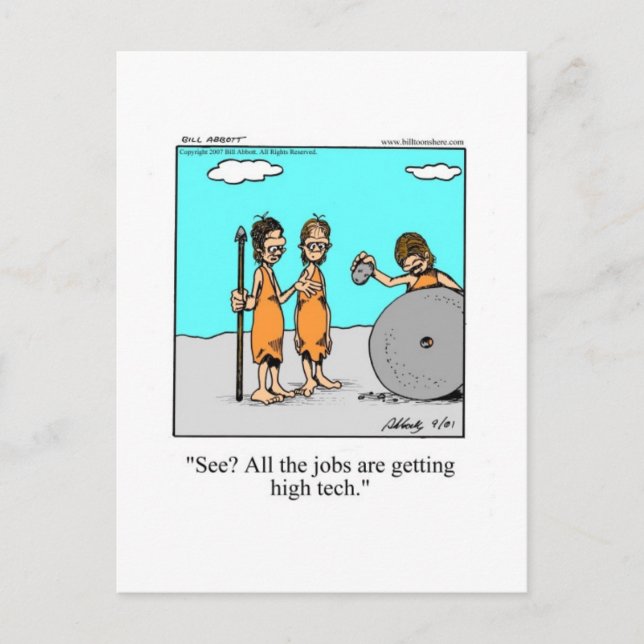Funny Technology Humor Postcard (Front)