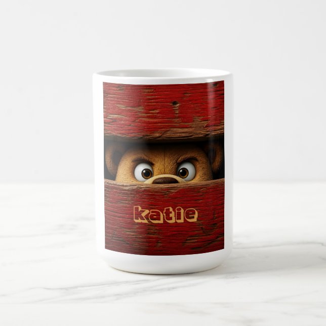 Funny teddy bear  coffee mug (Center)