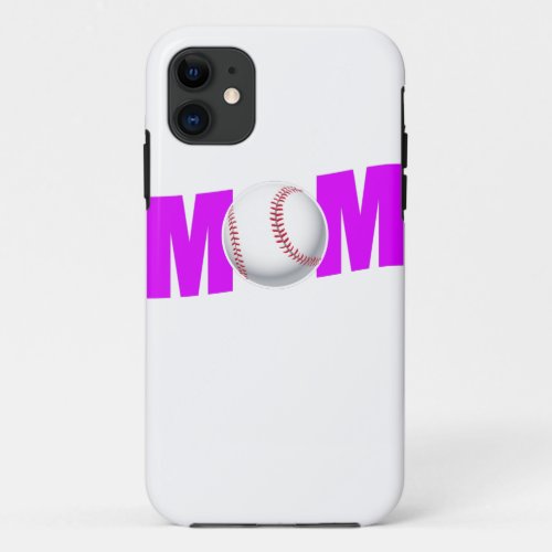 Funny Tee_Ball Mom design for Sport Mothers iPhone 11 Case