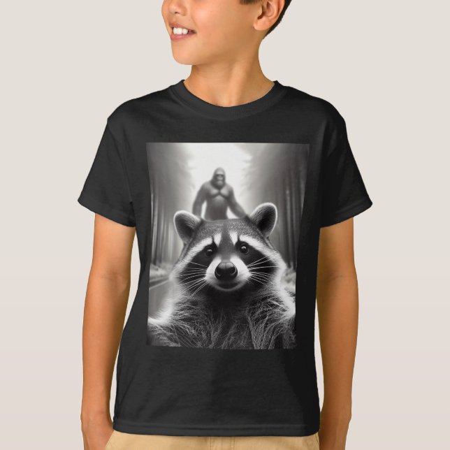 Funny Tee Ed Raccoon Selfie Bigfoot Gift Mens Wome (Front)