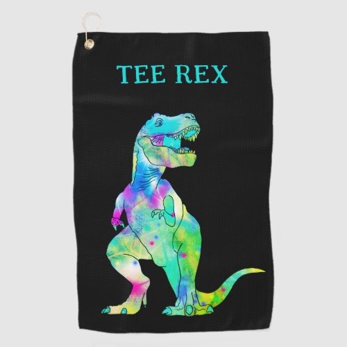 Funny Tee Rex Dinosaur Dad Joke Golf Towel