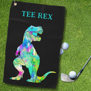 Funny Tee Rex Dinosaur Dad Joke Golf Towel