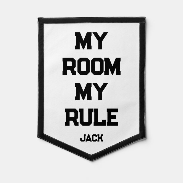Funny Teen Gift For Boy Bedroom Wall Custom Pennant (Front)