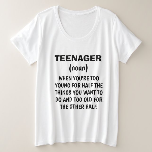 Funny "TEENAGER DEFINITION" T-shirt (Design Front)
