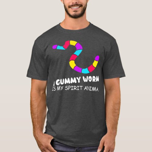 Funny Tees  A Gummy Worm Is My Spirit Animal  Long