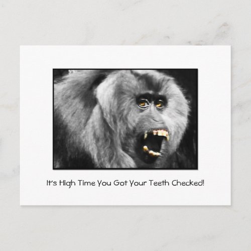 Funny Teeth Dental Checkup Appointment Reminder Postcard
