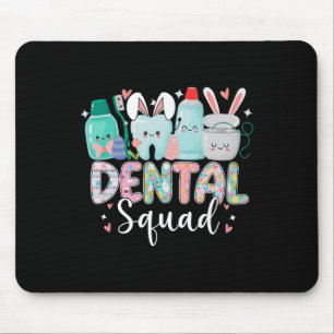 Funny Teeth Dental Squad Dentist Happy Easter Day Mouse Pad