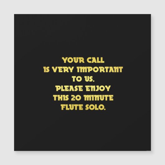 Funny Telephone Customer Service Joke (Front)