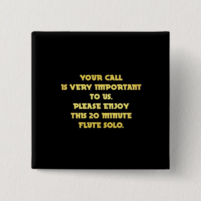 Funny Telephone Customer Service Joke Button (Front)