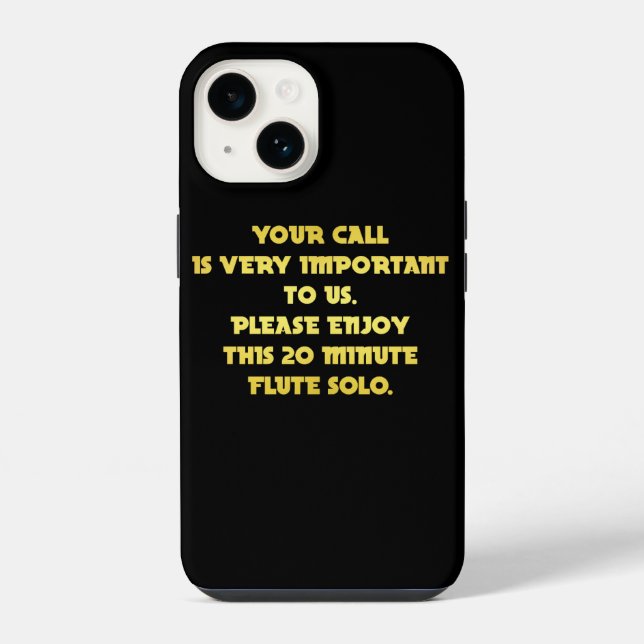 Funny Telephone Customer Service Joke iPhone Case (Back)