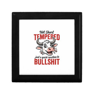Funny Tempered Cow Vintage Gift Box