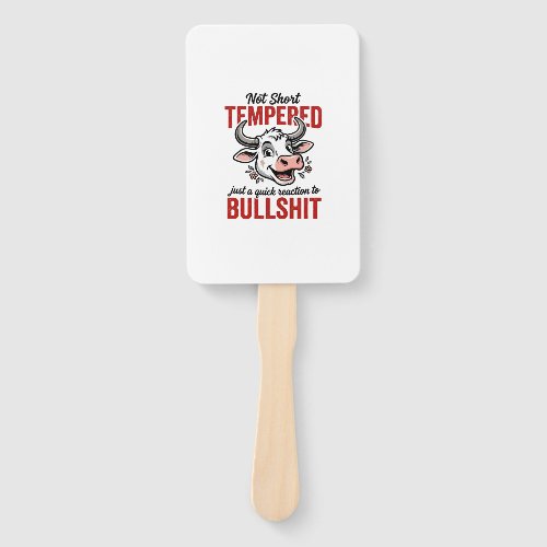 Funny Tempered Cow Vintage Hand Fan