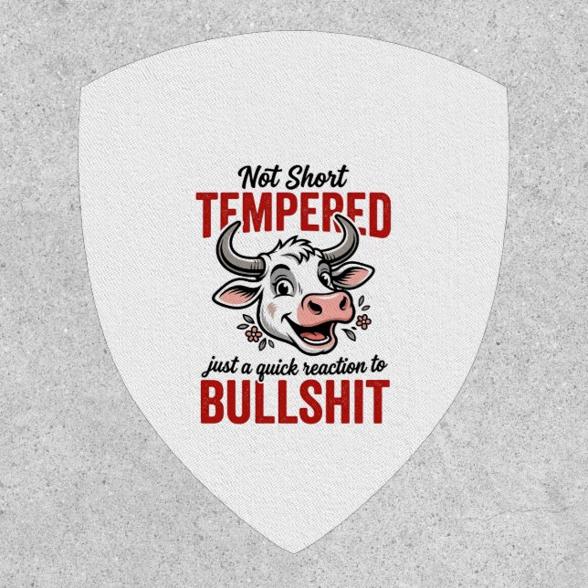 Funny Tempered Cow Vintage Patch (Front)