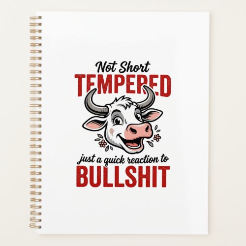 Funny Tempered Cow Vintage Planner