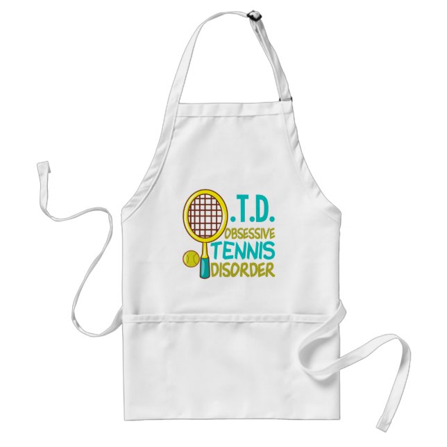 Funny Tennis Adult Apron (Front)
