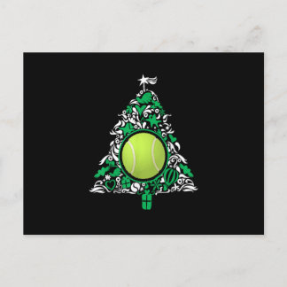 Funny Tennis Ball Christmas Tree Decorations Xmas Postcard