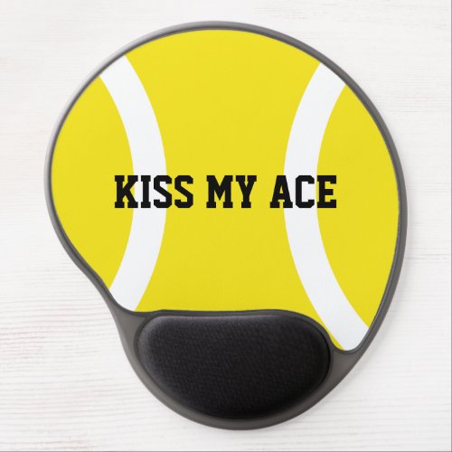 Funny tennis ball shape mousemap _ Kiss my ace Gel Mouse Pad