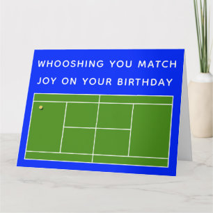 Funny Tennis Birthday Card