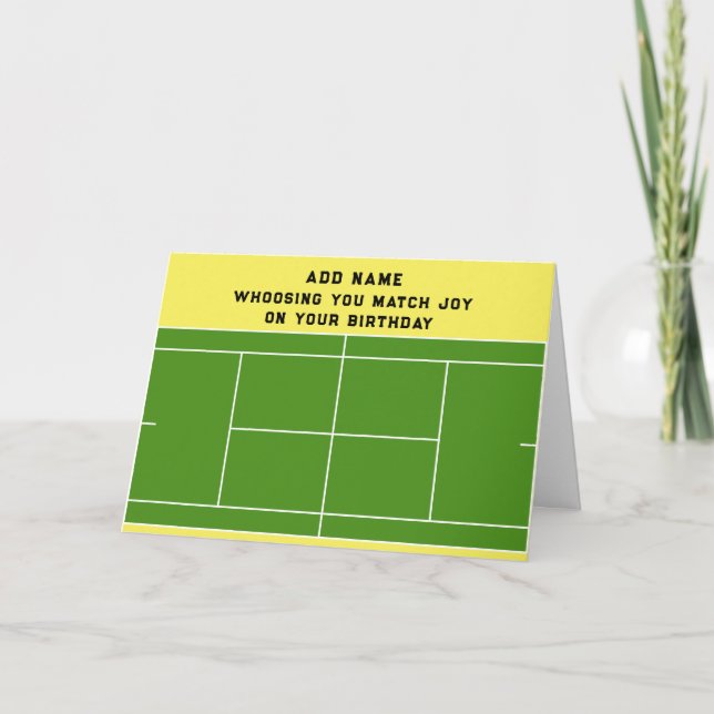 Funny Tennis Birthday Card (Front)