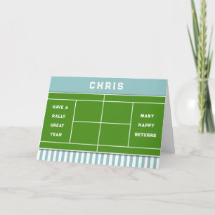 Funny Tennis Birthday Card