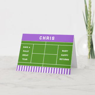 Funny Tennis Birthday Card