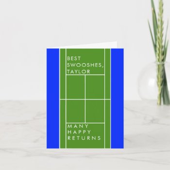 Funny Tennis Birthday  Card by ebbies at Zazzle