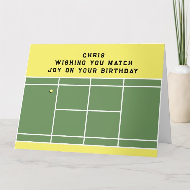 Funny Tennis Birthday Card (Front)