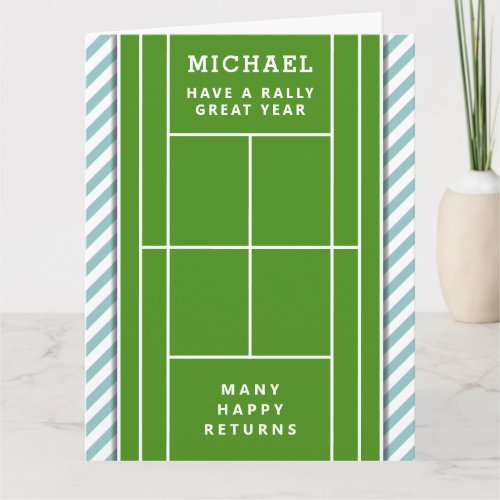 Funny Tennis Birthday Card