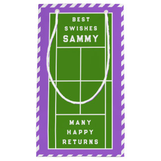 Funny Tennis Birthday Small Gift Bag