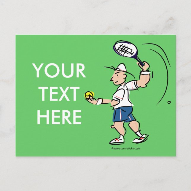 Funny tennis card for tennis player, dad, coach (Front)