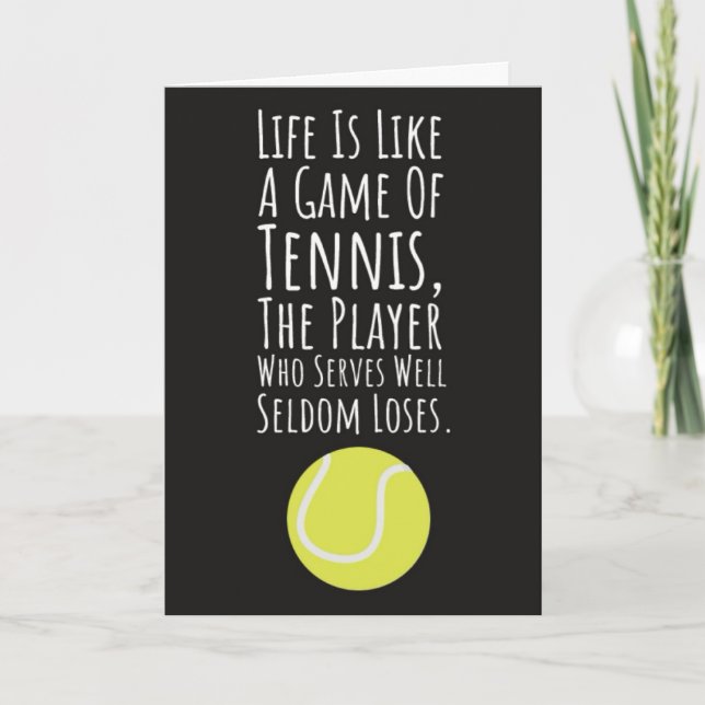 Funny Tennis Cards For Player Humor Lover Humorous (Front)