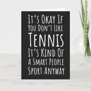 Funny Tennis Cards For Sports Player Humor Friend