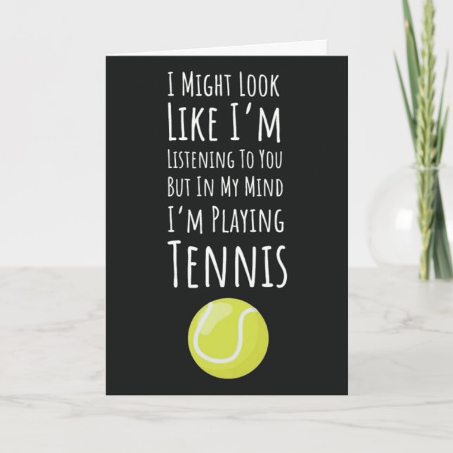Funny Tennis Cards Sports Humor For Player Lover (Front)