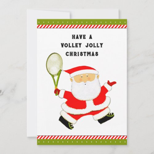 Funny Tennis Christmas Holiday Card