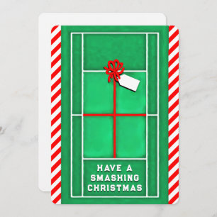 Funny Tennis Christmas Holiday Card