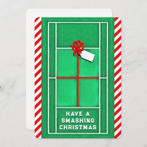 Funny Tennis Christmas Holiday Card