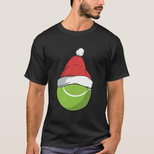 Funny Tennis Christmas Santa Claus Birthday Family T_Shirt