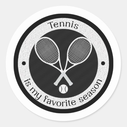 Funny tennis classic round sticker
