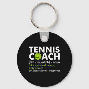 Funny Tennis Coach Definition Tennis Racket Player Keychain